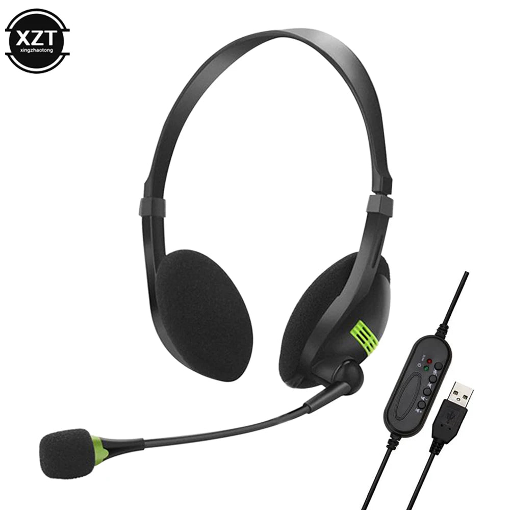 Kabelgebundene 3,5 mm Headset Kopfhörer mit Mikrofon und Noise Cancelling