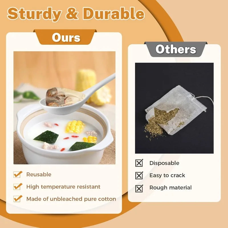 Baumwollbeutel mit Kordelzug als wiederverwendbares Filtertuch