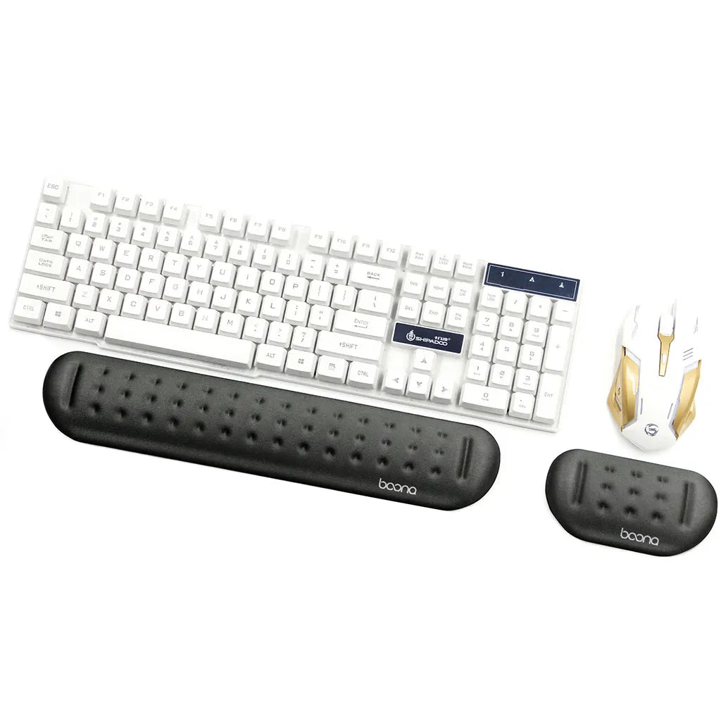 Handgelenkstütze aus Memory-Schaum mit Massagelöchern für Tastatur und Maus