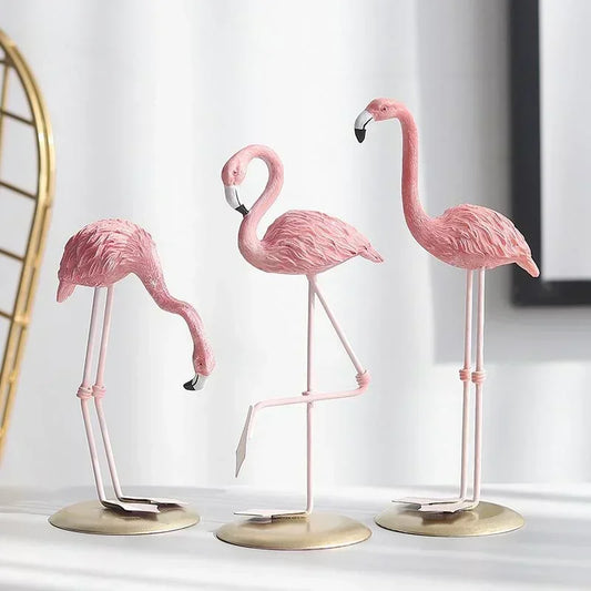 Dekorative Flamingo Resin Figur Miniaturen für Wohnzimmer Schreibtisch