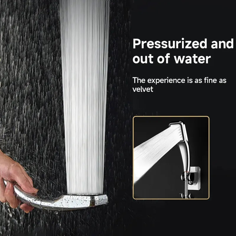 300-Loch Quadratischer Duschkopf aus ABS mit Chrom-Finish – Wassersparend - Hochdruck