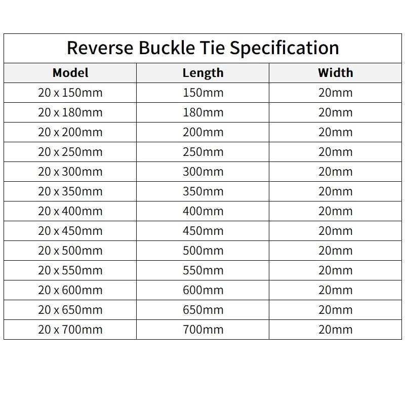 10 Stück Kabelbinder Wiederverwendbar – Nylonband 15-700mm für Kabel