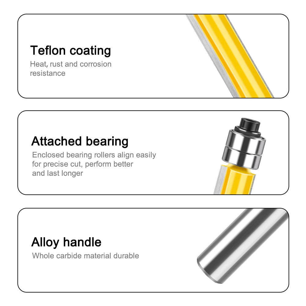 8mm Schaft Wolframstahl Holzbearbeitung Fräser mit Flache Kante