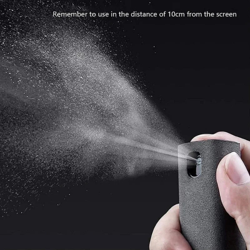 2in1 Mikrofaser Bildschirm Reiniger Set mit Spray für Telefon Tablet Brille