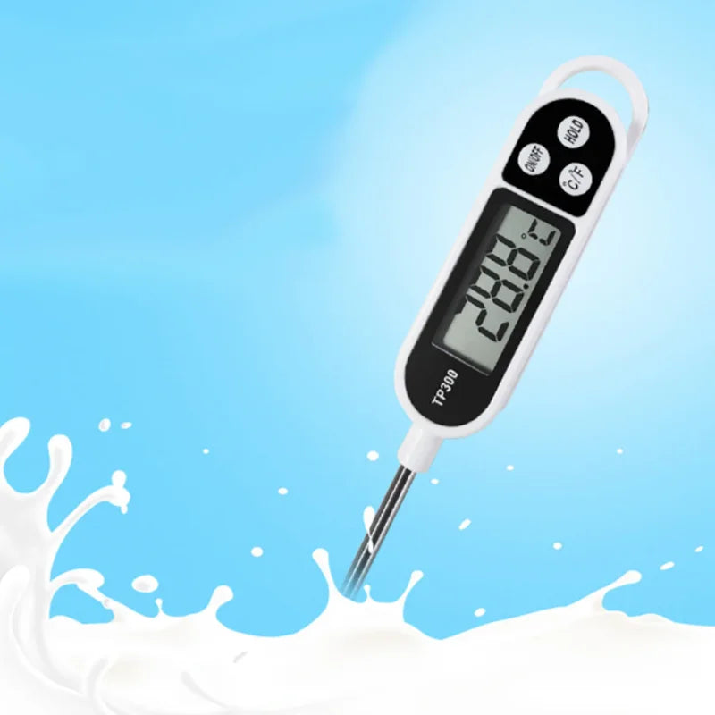 Digitales Lebensmittelthermometer mit Echtzeit LCD Anzeige für Küche