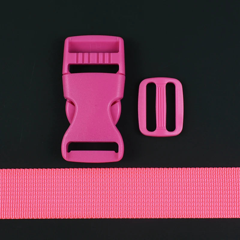 Nylon Gurtband Set 20/25mm Kunststoff Seitenverschluss Tri-Glide Schnallen DIY