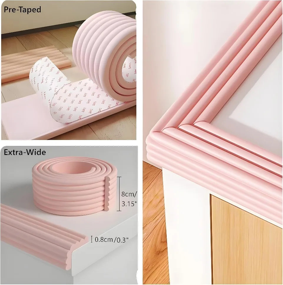 2M Sicherheitsschutzstreifen Kantenschutzstreifen Tisch Eckenschutz 8mm