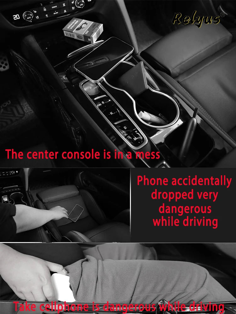 Auto Sitz Spalt Organizer mit USB Ladefunktion & Atmosphäre Lampe