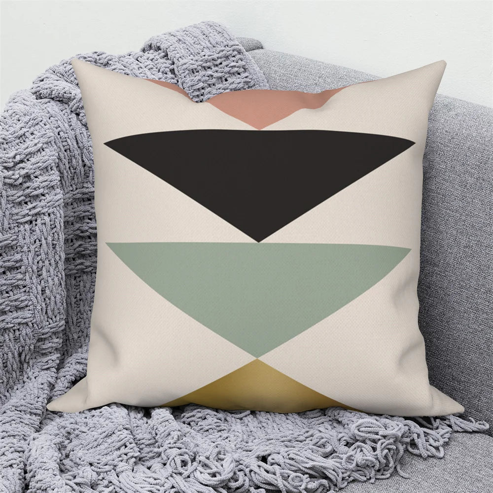 Dekorativer Kissenbezug mit abstrakten Zweigen für Zuhause und Auto