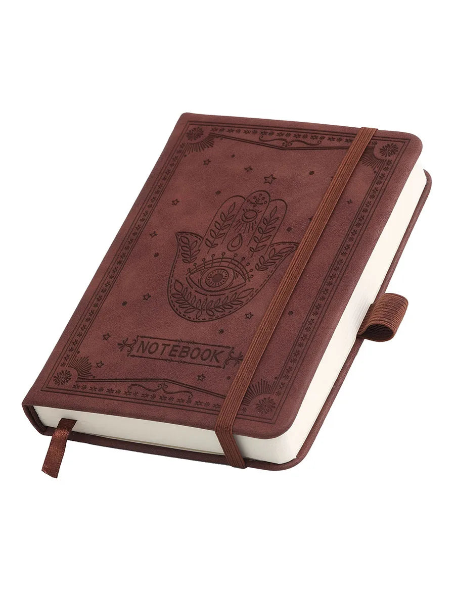 Liniertes A6 Leder-Notizbuch mit Hardcover für stilvolles Schreiben
