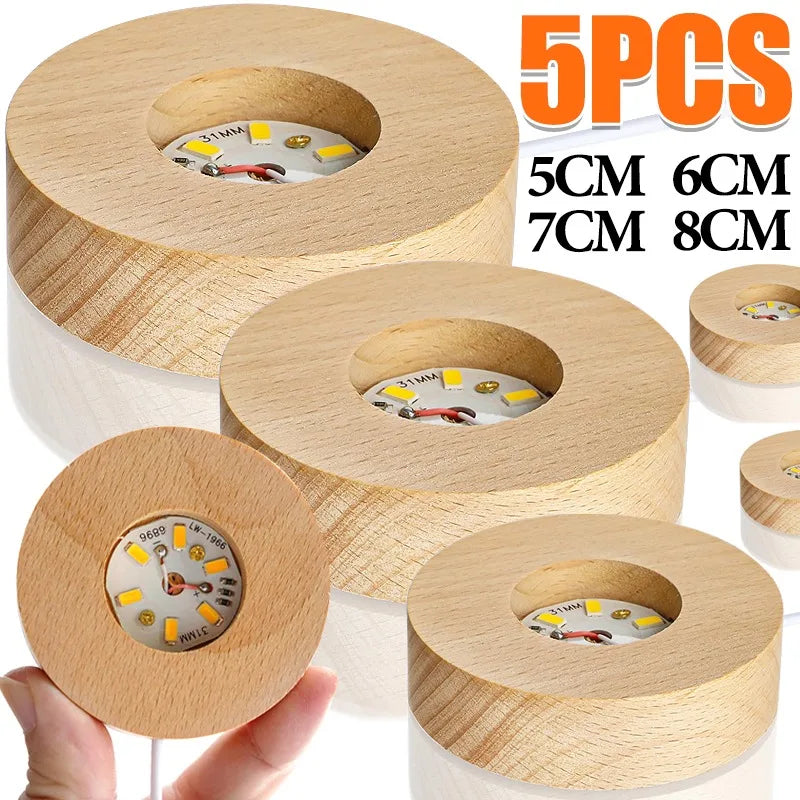 LED Holz Display Ständer zur stilvollen Präsentation von Kunst