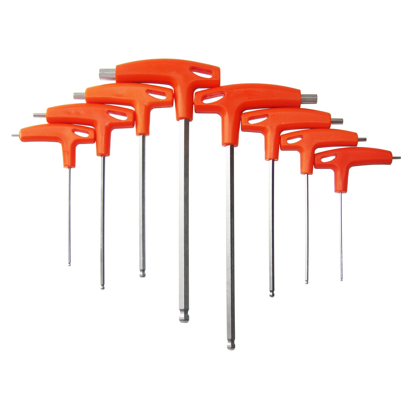 Kugelkopf-Inbusschlüssel-Set mit T-Griff Cr-V-Stahl Sechskantschlüssel