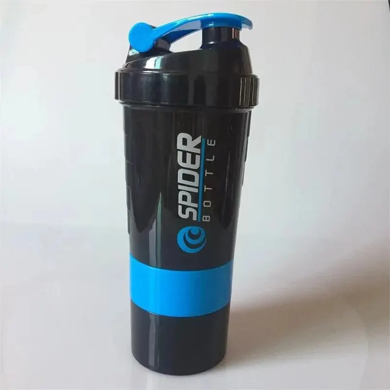 3-lagiger Shake-Becher für Proteinpulver Fitness Sport Rührfunktion Groß