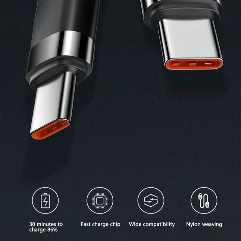 120W USB C Ladekabel für Smartphone Tablet Powerbank Power Delivery