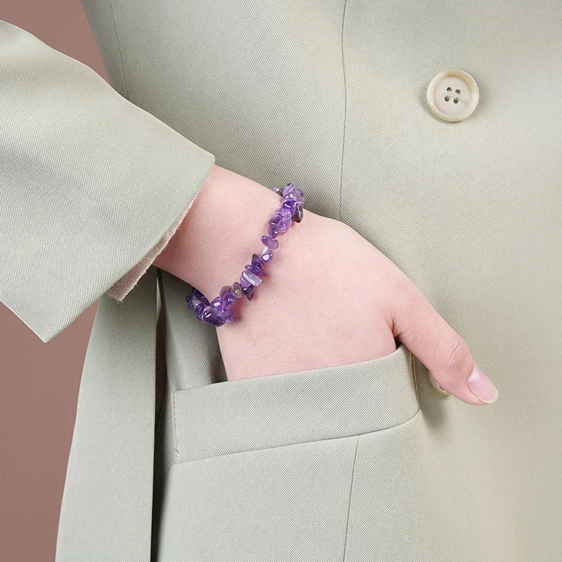 Farbenfrohes Natur Edelstein Armband Stretch für Damen Geschenk