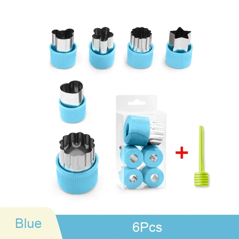 6/8/10-teiliges Set Edelstahl Obstschneider und Prägeform