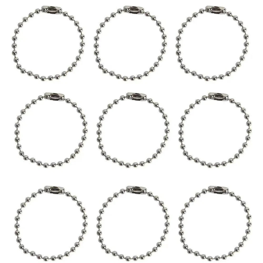 50-teilig Edelstahl-Kugelperlenkette für DIY-Schmuck - Schlüsselanhänger