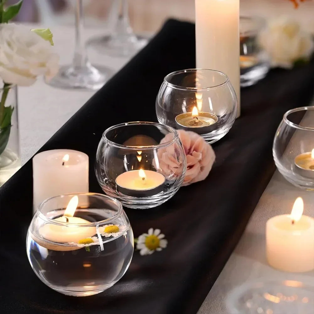 6 oder 12 Stück Glas-Teelichthalter winddichte Kerzenhalter-Yabubest - Home & More
