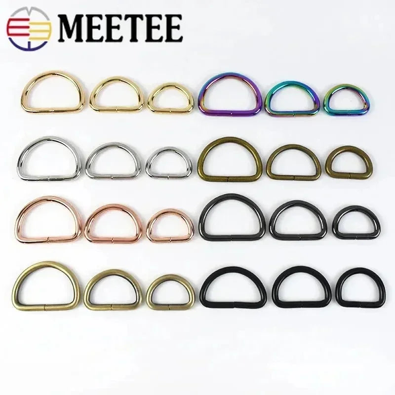 30x Metall OD-Ring Schnallen 12-50mm für Taschen Gurte DIY Leder Handwerk