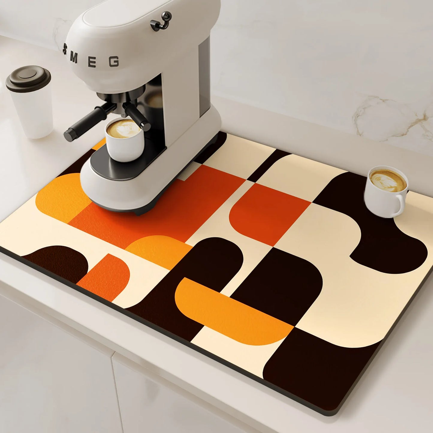 Schnelltrocknende Abtropfmatte aus Kieselalgen Schlamm für die Küche