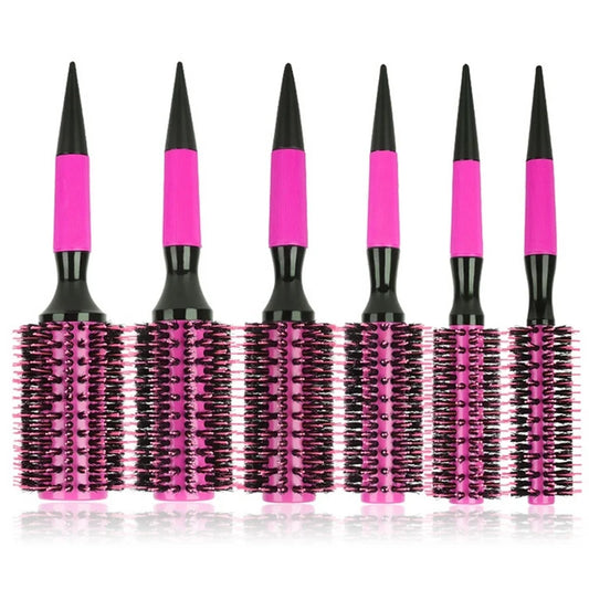 Multifunktionales Kammset mit Holzgriff und Nylon Wildschweinborsten für Salon Styling