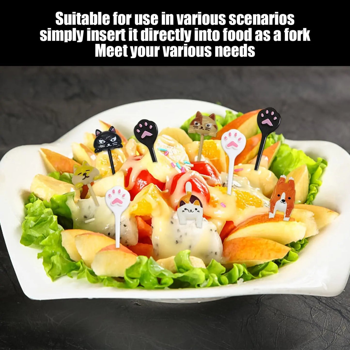 Kleine Obstgabeln für Kinder Snack Gabeln Tierform Bento Box Zubehör