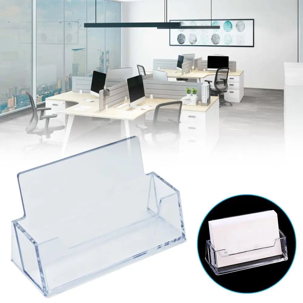 Transparent Visitenkartenhalter Desktop Büro Display Ständer Kunststoff