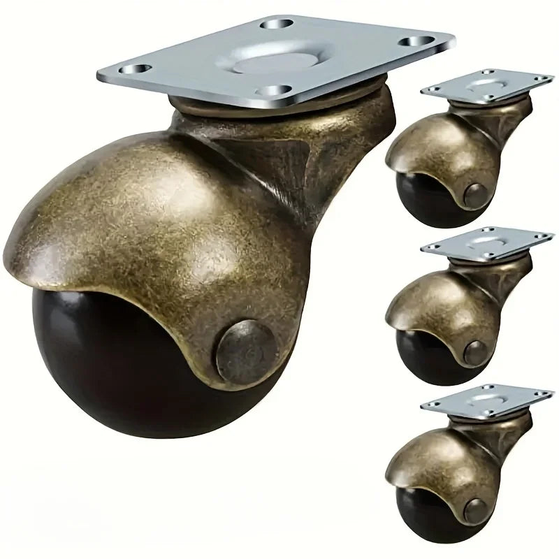 Universelle Möbel-Lenkrollen 5,1 cm Kugelrolle antikes Kupfer Messing-Yabubest - Home & More