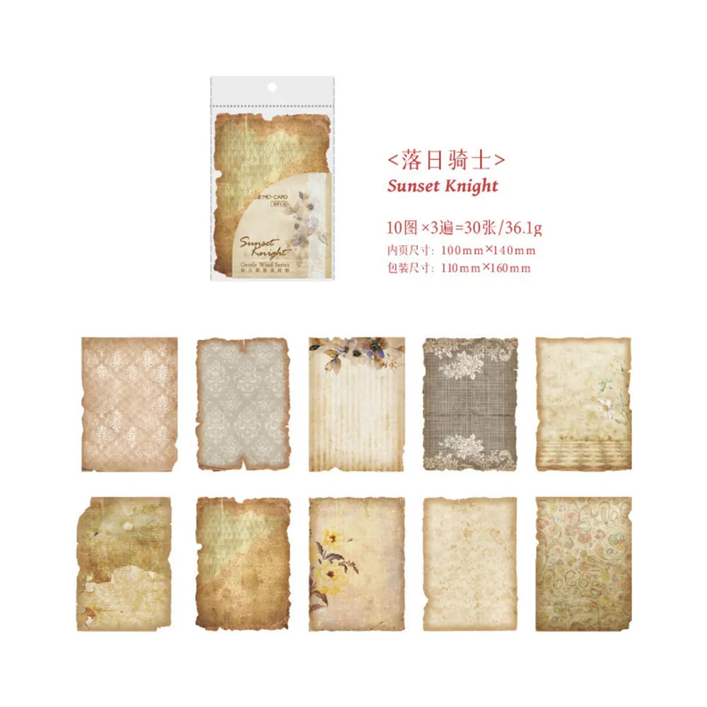 30 Blatt Vintage Scrapbook-Papier für DIY Basteln und Journaling