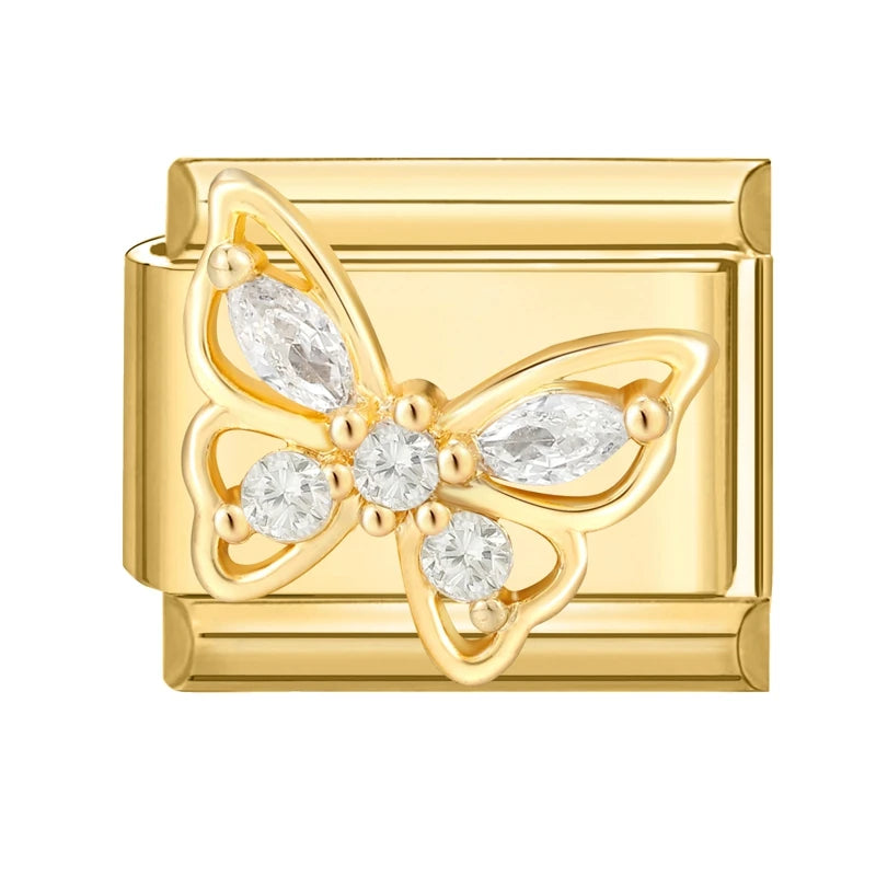 Elegantes Edelstahl Charm Armband mit Zirkon für Frauen