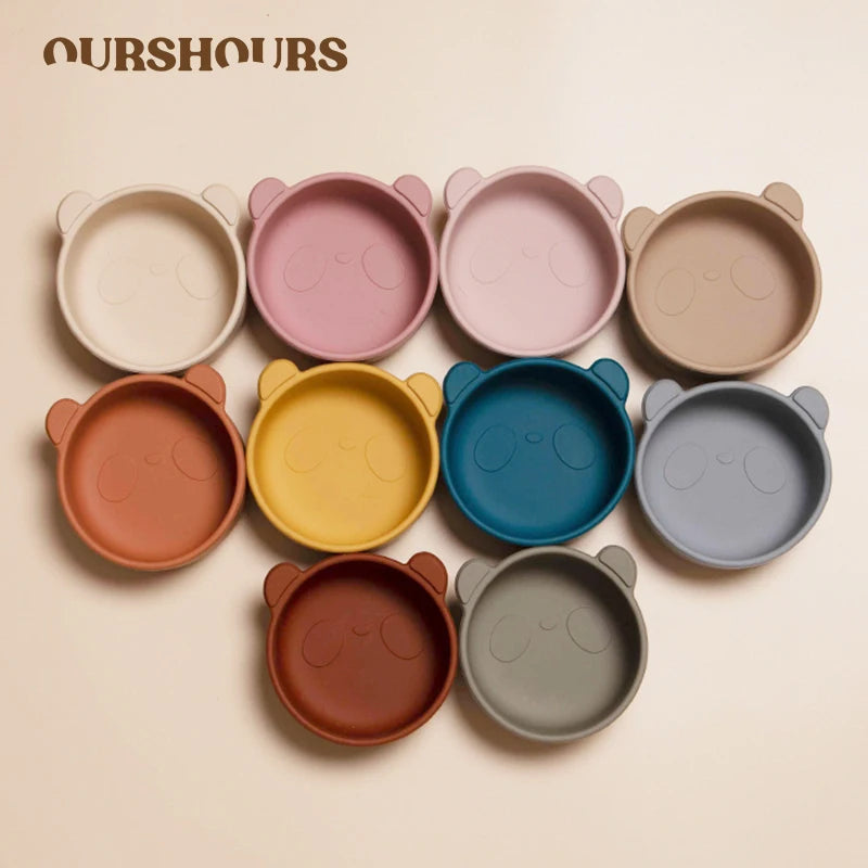 Baby Silikon Saugnapf Schüssel BPA-frei rutschfest für Kleinkinder