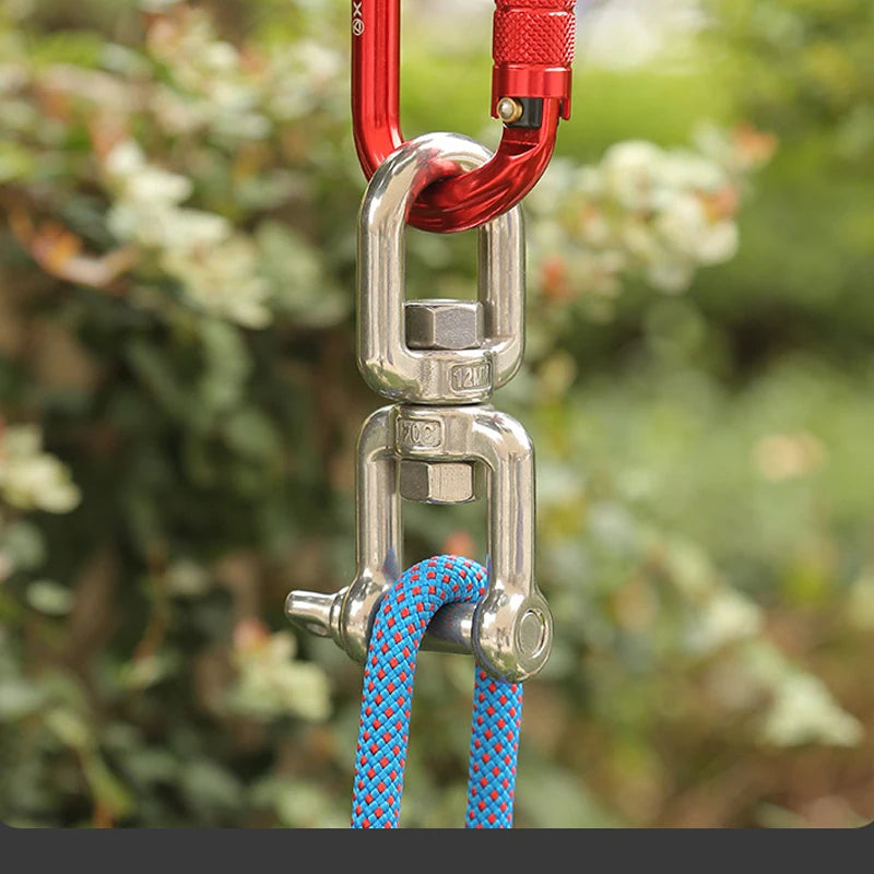 Vielseitiger drehbarer Haken aus Edelstahl für Hängesessel & Sport