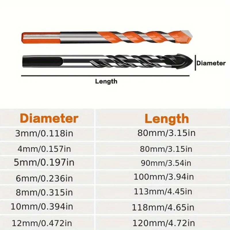 Multifunktionaler HSS Bohrer 3 bis 12 mm für vielseitiges Bohren