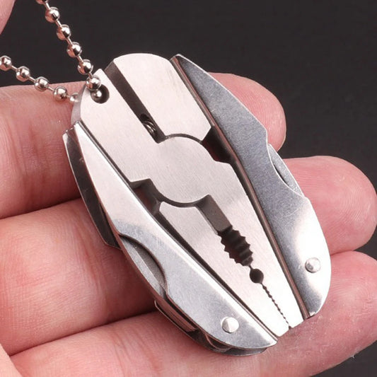 Robustes 6-in-1 Edelstahl Multitool: Zange, Messer, Schraubendreher, Outdoor