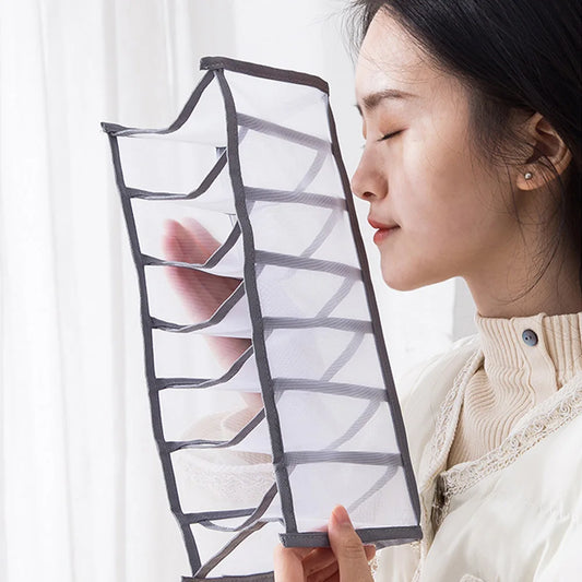 3PCS faltbare Mesh Organizer Boxen für Unterwäsche BH Socken Lagerung