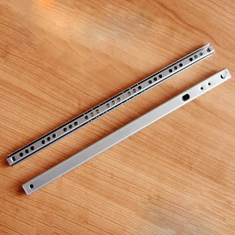 Schubladen Kugelführung Stahl 17mm Breite mit 2-Abschnitt Slider