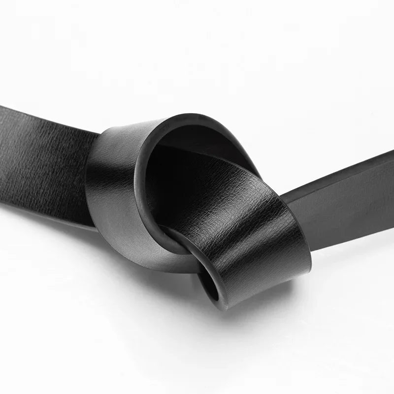 Doppelseitiger Herren-Gürtel 3,3 cm – Schwarz - Braun, stilvoll ohne Schnalle