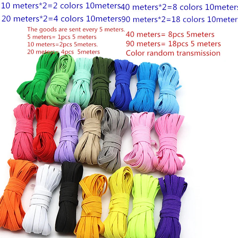 Vielseitiges elastisches Gummiband 6mm für Nähen und Haushalt