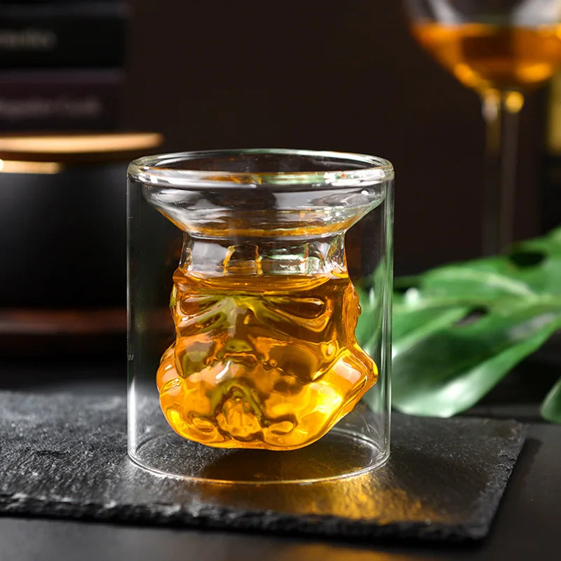 Kreatives Whisky und Wein Glas Set mit Storm Trooper Helm Design