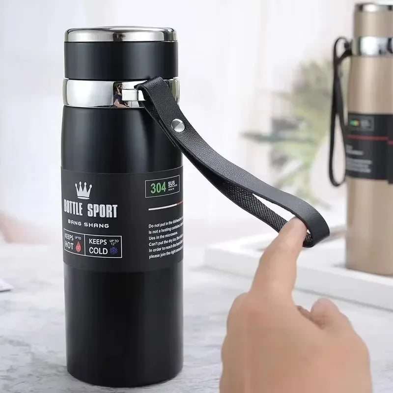 1 l Edelstahl Thermoskanne Isolierflasche für heiße und kalte Getränke
