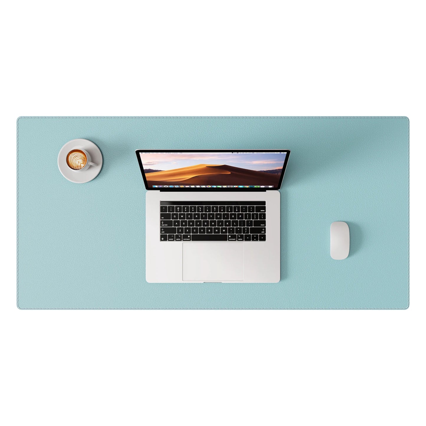 Rutschfeste PU Leder Schreibtischunterlage mit genähten Kanten