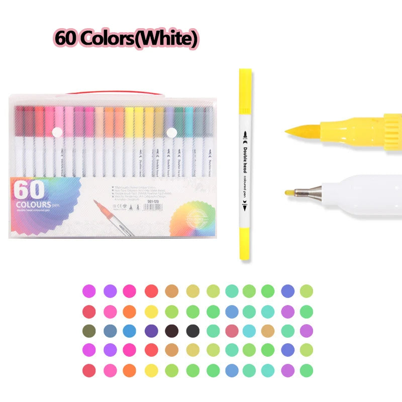 120 Farben Dual Tip Marker Set für Manga Kunst und Aquarell Zeichnung
