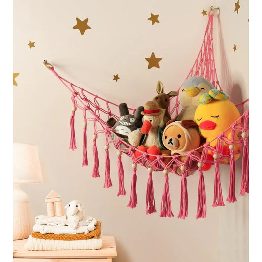 Spielzeug Hängematte Kinderzimmer Wand Ecke Netz Organizer Stauraum