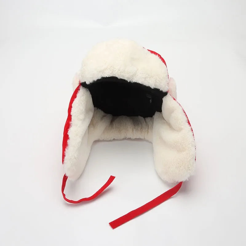 Warme Unisex Winter Bombermütze mit Ohrenklappen und Fauxpelz