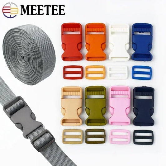 Nylon Gurtband Set mit Kunststoff und Metall Schnallen 20/25mm DIY