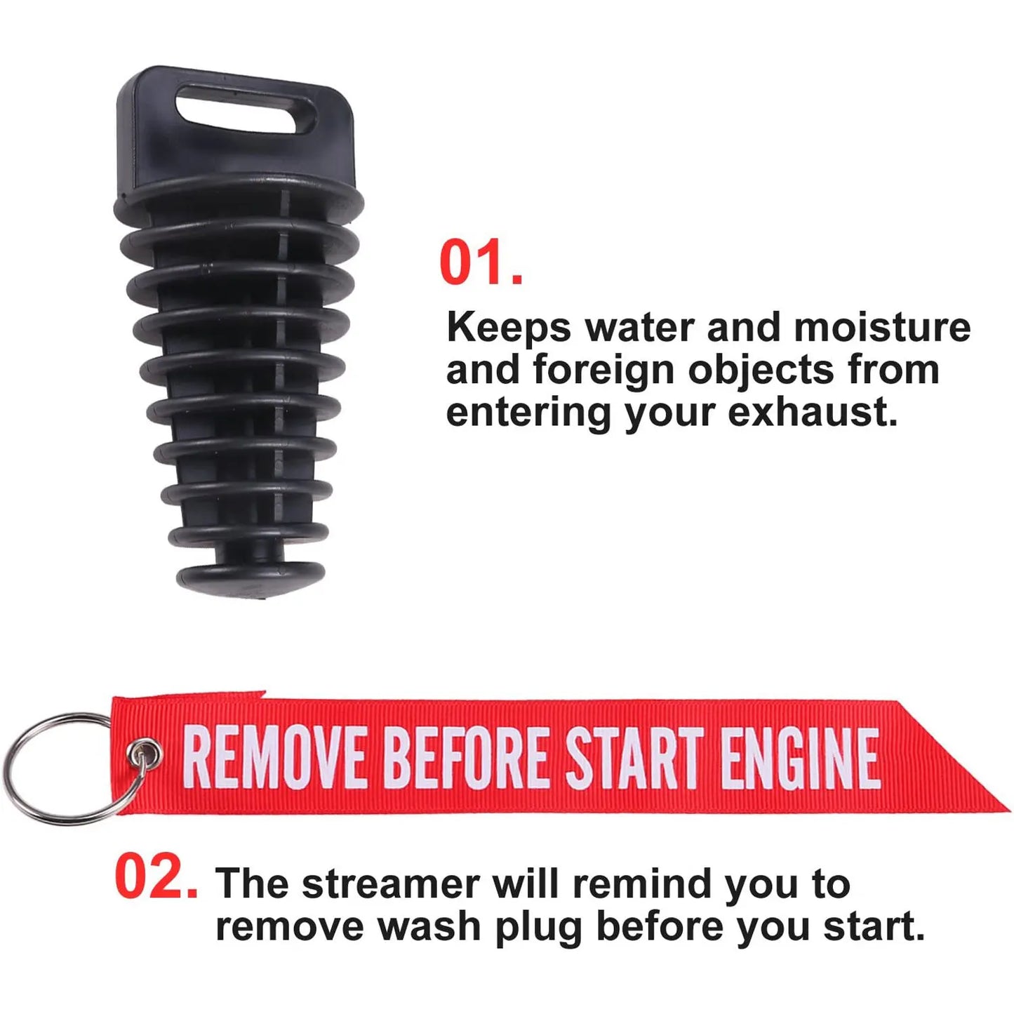 Robuster Gummi Auspuffstopfen für Endrohrschutz und Reinigung