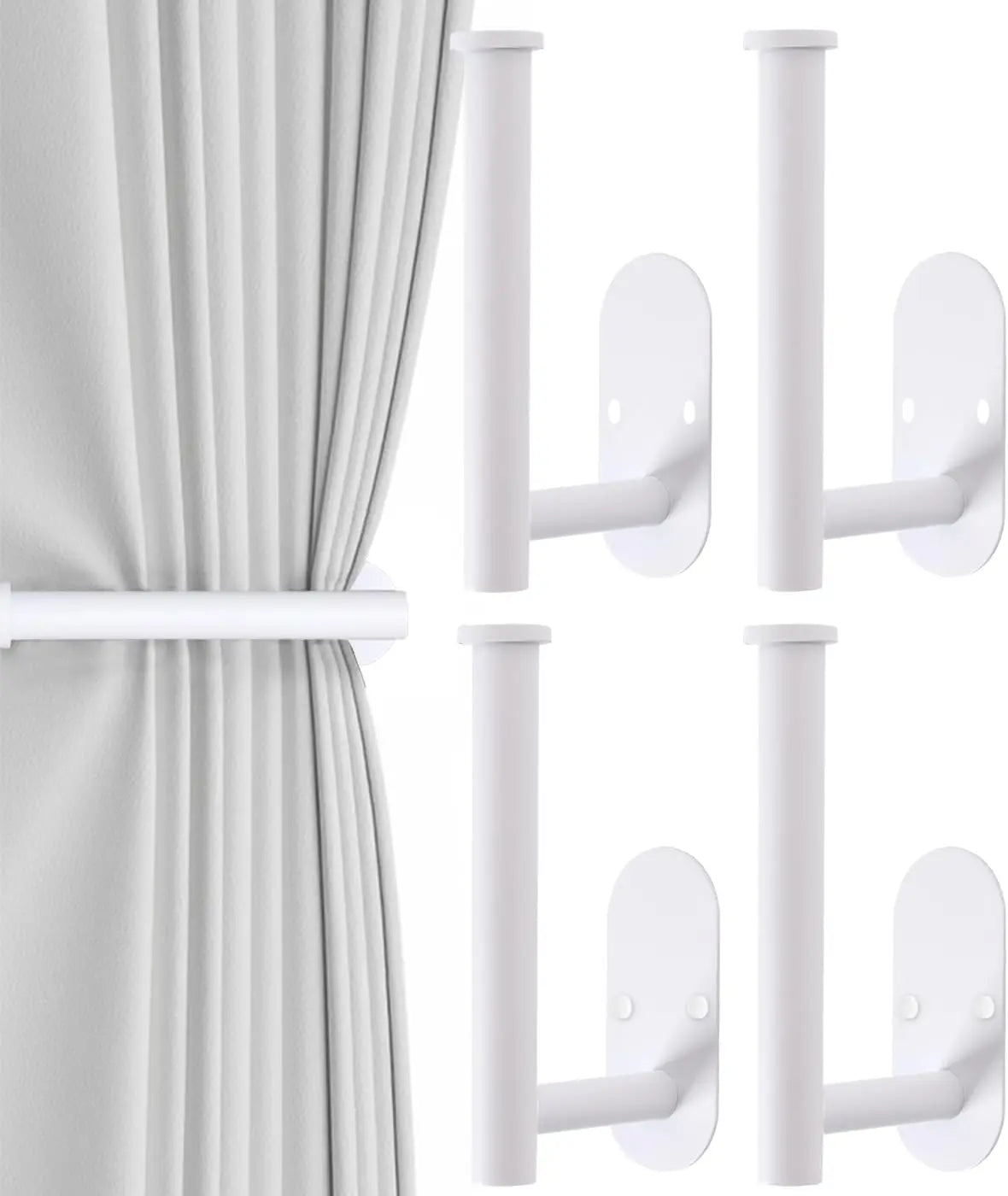 Selbstklebende Vorhanghalter für einfache und bohrfreie Befestigung