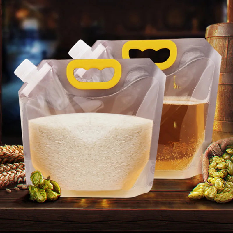 Stand-Up Nachfüllbare Lebensmittelbeutel für Getreide und Flüssigkeiten 5-10 Stück