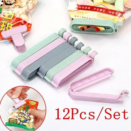 12X Frischhalte Clips für Lebensmittelbeutel – Praktische Küchenhelfer Set