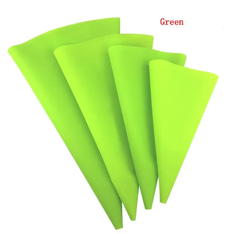 4 teiliges Silikon Spritzbeutel Set Wiederverwendbar für Kuchen Dekoration-Yabubest - Home & More